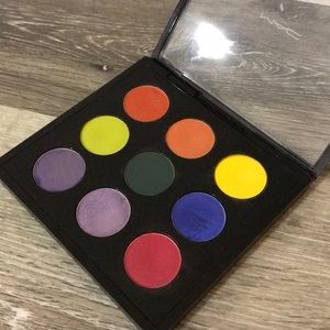 Custom 9-shade rainbow MAC palette